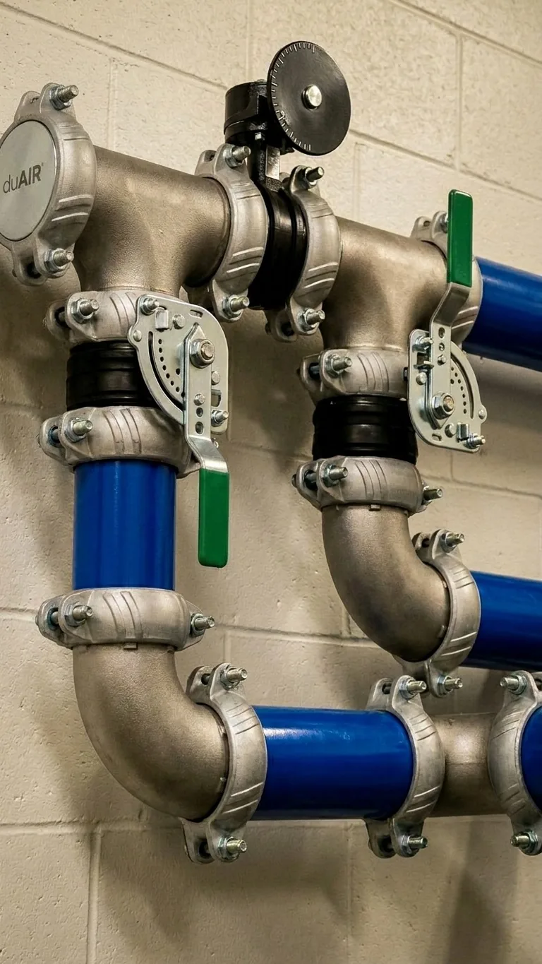 Industrial compressed air piping