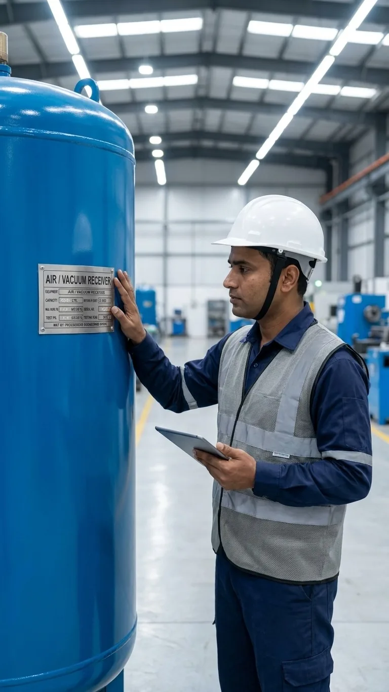 Air receiver tank quality inspection